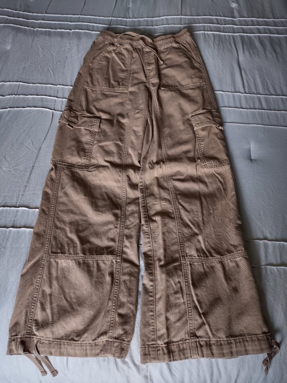 Juniors' SO High Rise Pull-On Cargo Baggy Pants - Picture 2 of 15